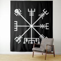 Sigilo Vegvisir Blanco sobre Negro
