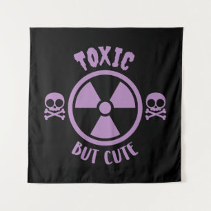 Tapiz Signo de advertencia tóxico pero corto