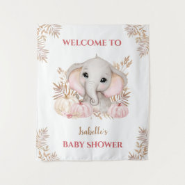 Tapiz Signo de bienvenida de Baby Shower para Elephant C
