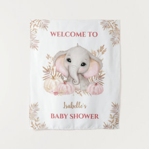 Tapiz Signo de bienvenida de Baby Shower para Elephant C