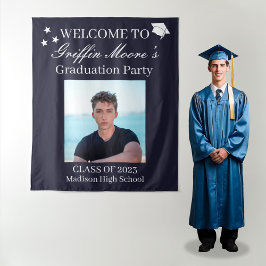 Tapiz Signo de bienvenida de la foto del Personalizado g