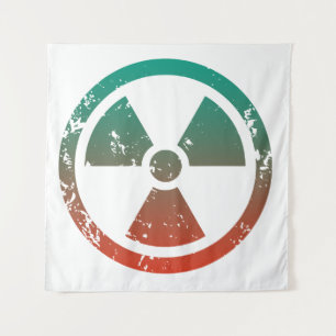 Tapiz Signo radioactivo nuclear