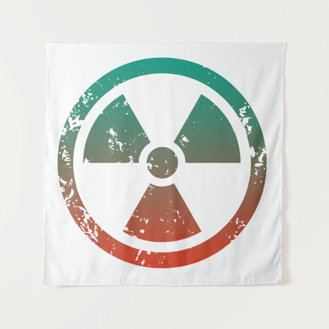 Tapiz Signo radioactivo nuclear (Anverso)