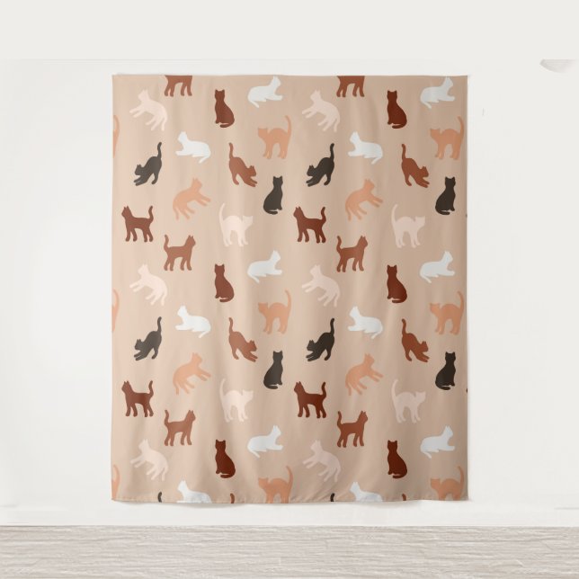 Tapiz Silhouette de gato (Anverso)