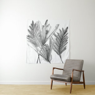 Tapiz Silhouette floral - Gris