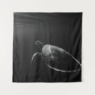 TAPIZ SILHOUETTE OF SEA TURTLE UNDERWATER