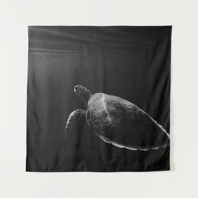 TAPIZ SILHOUETTE OF SEA TURTLE UNDERWATER (Anverso)