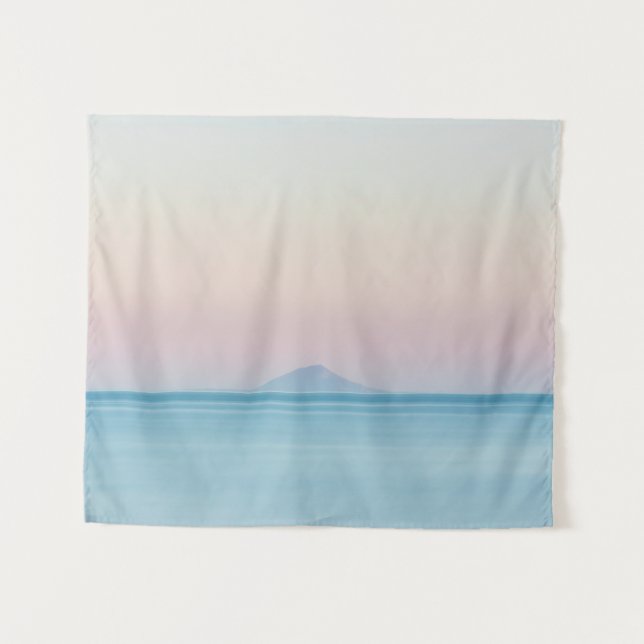 Tapiz Silueta de la isla en el horizonte al atardecer (Anverso (horizontal))