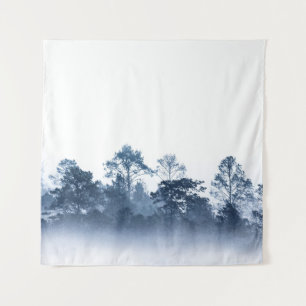 Tapiz silueta de múltiples capas de selva tropical
