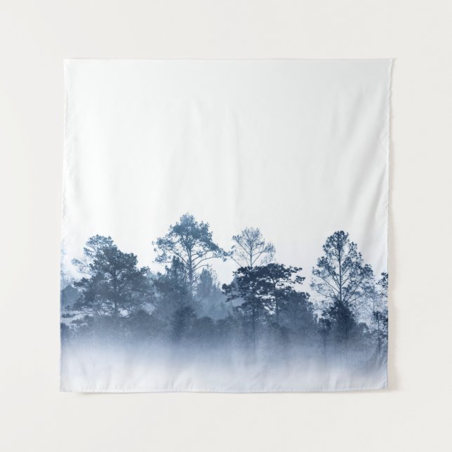 Tapiz silueta de múltiples capas de selva tropical (Anverso)