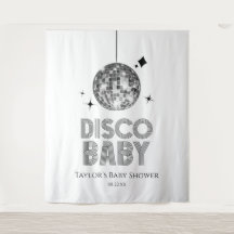 Silver Disco Ball 'Disco Baby' Baby Shower