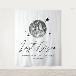 Tapiz Silver Disco Ball Last Disco Bachelorette Party