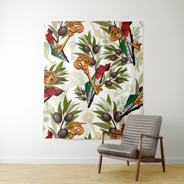 Tapiz Símbolo clave palestino del derecho de retorno (In situ)