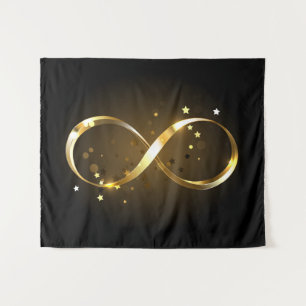 Tapiz Símbolo de infinito dorado