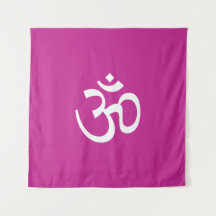 Símbolo de Om Aum contorno Icono fuchsia hinduismo