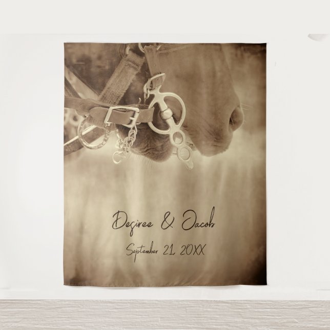 Tapiz Símbolo de patinaje artístico para caballo marrón  (Anverso)