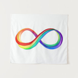 Tapiz Símbolo infinito arcoiris en capas