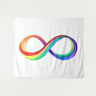 Tapiz Símbolo infinito arcoiris en capas