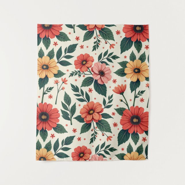 Tapiz Simetría floral clásica (Anverso)