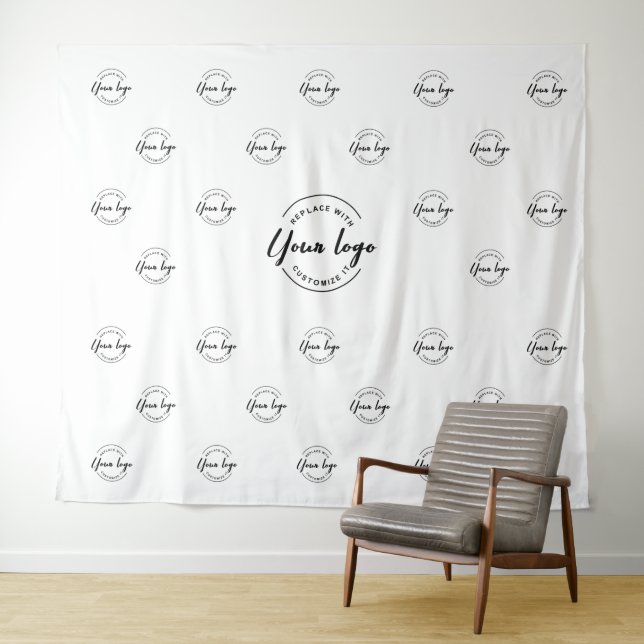 Tapiz Simple Company Logo backdrop step and repeat (In situ (horizontal))