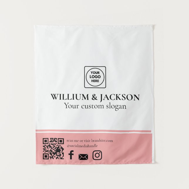 Tapiz Simple Logo QR Vendor Event Promotional Display (Anverso)