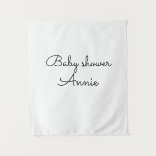 Tapiz simple minimal añade tu nombre texto baby shower t