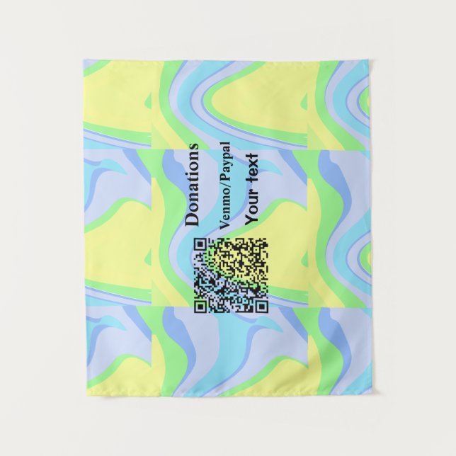 Tapiz Simple y mínimo añadir donaciones de código de bar (Anverso)