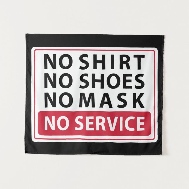 Tapiz sin camisa ni zapatos ni máscara sin servicio (Anverso (horizontal))