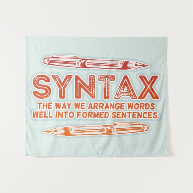 Tapiz Sintaxis Gramática Grammar (Anverso (horizontal))