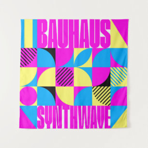 Tapiz Síntesis de Bauhaus #1 (fucsia/magenta-azul)