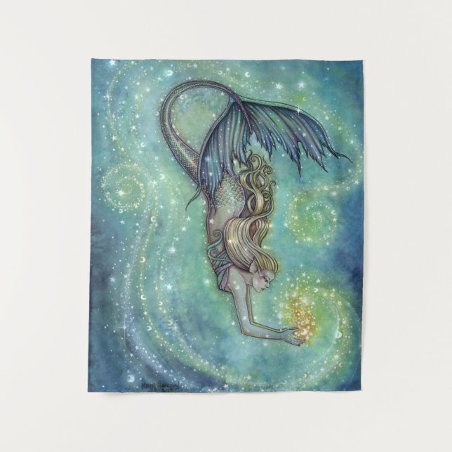 Tapiz Sirena del Mar Celestial y Estrellas Molly Harriso (Anverso)