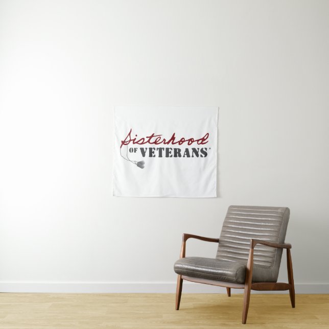 Tapiz Sisters of Veterans Military Pride Design (In situ (horizontal))
