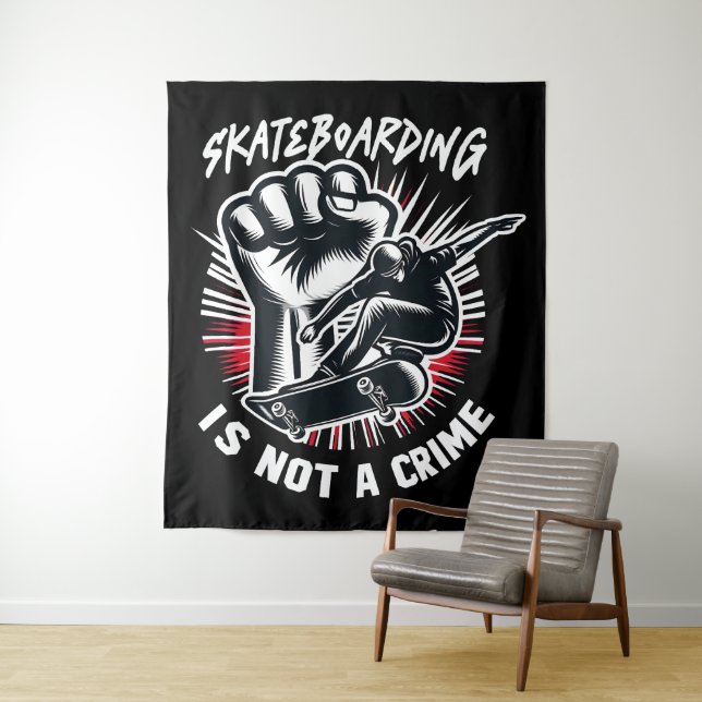 Tapiz Skateboarding is Not A Crime (In situ)