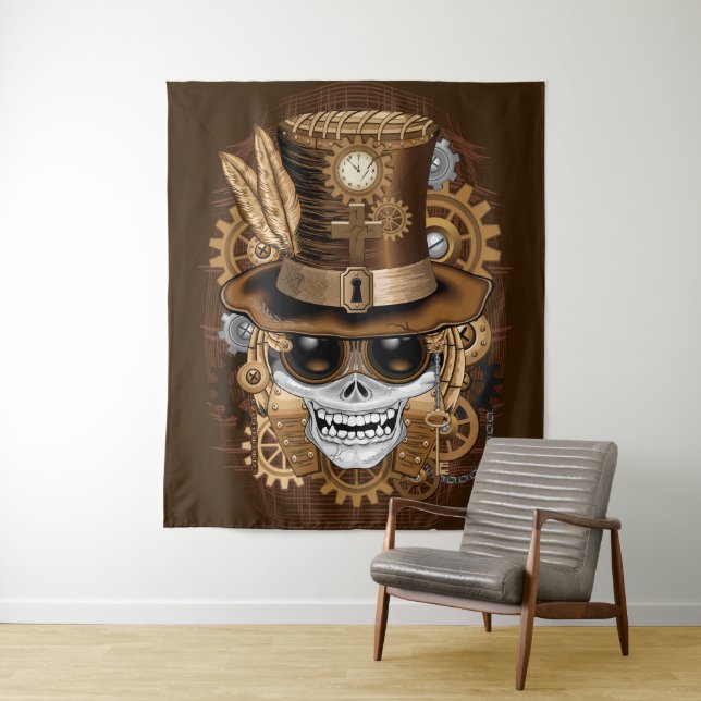 Tapiz Skull Steampunk Voodoo Retro Machine (In situ)
