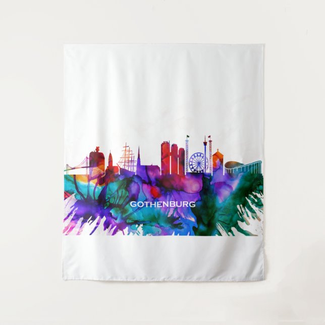 Tapiz Skyline de Gothenburg (Anverso)