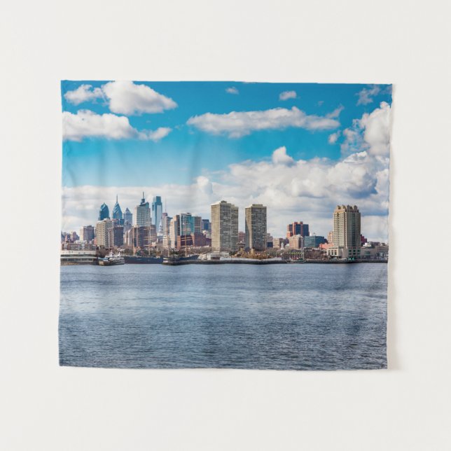 Tapiz Skyline Philadelphia (Anverso (horizontal))
