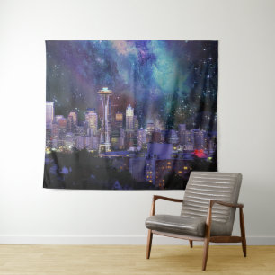 Tapiz Skyline Spacey Seattle