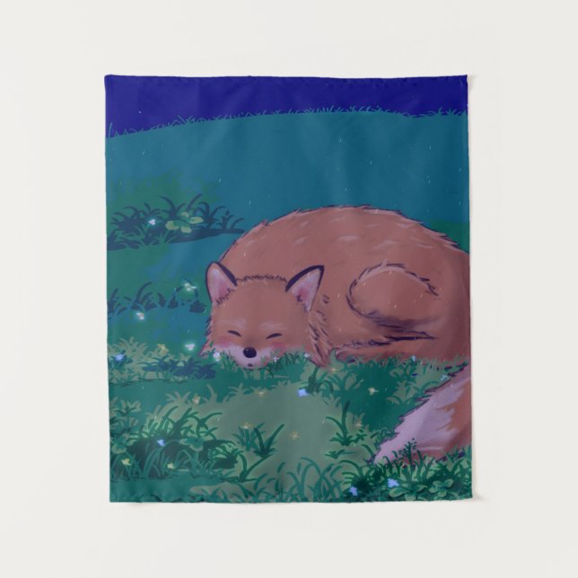Tapiz Sleeping Fox Tapestry (Anverso)