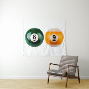 Tapiz SlipperyJoe 69 mesa de billar dos bolas de billar