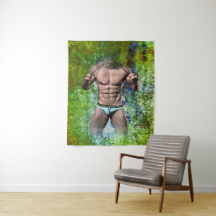 Tapiz SlipperyJoe's hombre adulto muy musculoso sin cami