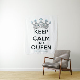 Tapiz SlipperyJoe's Keep Calm Queen Royal Crown jewels a