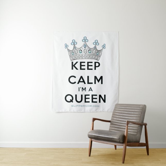 Tapiz SlipperyJoe's Keep Calm Queen Royal Crown jewels a (In situ)