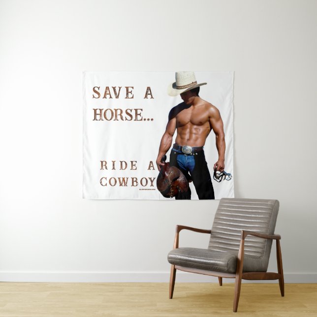 Tapiz SlipperyJoe's save horse montar paja cowboy gorra  (In situ (horizontal))
