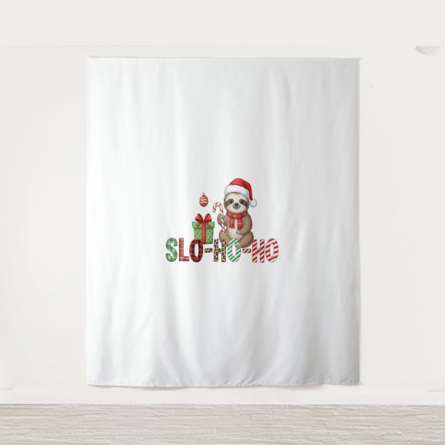Tapiz Slo Ho Ho Xmas Sloth (Anverso)