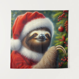 Tapiz Sloth Santa Claus