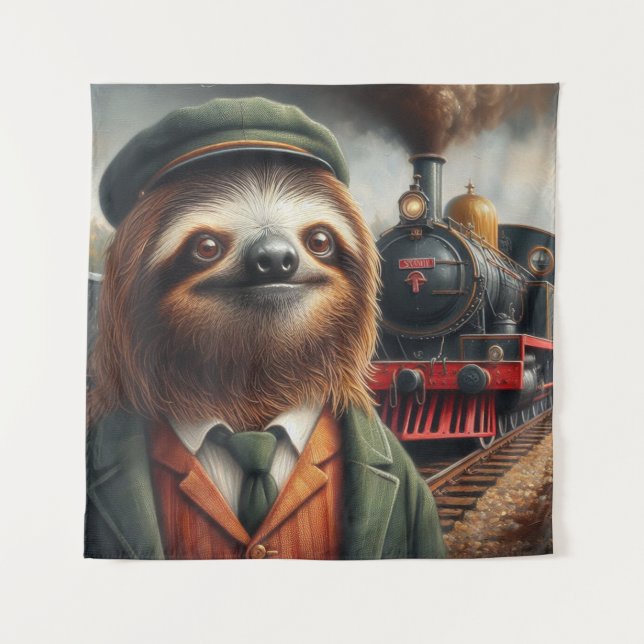 Tapiz Sloth Train Engineer (Anverso)