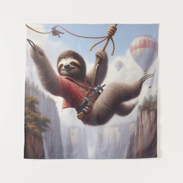 Tapiz Sloth Ziplining (Anverso)