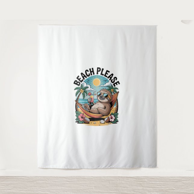 Tapiz Slots con helado playa de verano, por favor (Anverso)