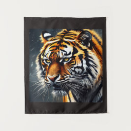 Tapiz Snarling Tiger Wall Hanging Bedroom Décor