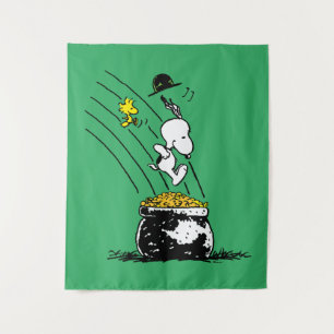 Tapiz Snoopy saltando a la olla de oro